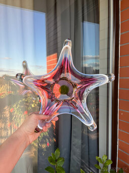 Mísa 33 cm, hutní sklo, Josef Hospodka Chřibská - 2