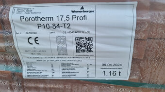 Cihla Porotherm 17.5 Profi - 6 palet - 2