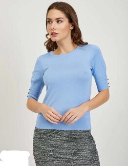 DÁMSKÝ LEHKÝ SVETR 3/4 RUKÁV  38/40 - 2