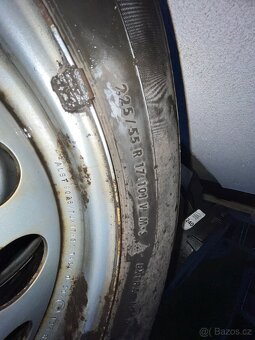 Prodám 4× plechová kola 17" s pneumatikami 225/55 R17 4ks - 2