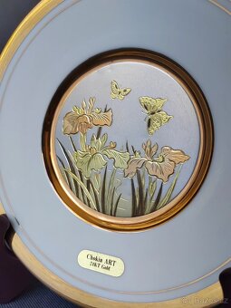 Sada krásných dekorativních talířů "Chokin ART" s 24k zlat - 2