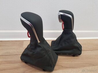 Kožená radici páka AUDI A6 A7 perforovaná / hladká koža - 2