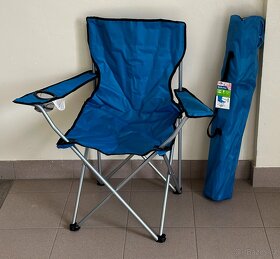 1-3x skládací campingová židle, nosnost 102 kg, NOVÁ - 2