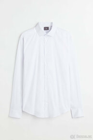 Bílá nová pánská společenská košile H&M vel.XXL - 2