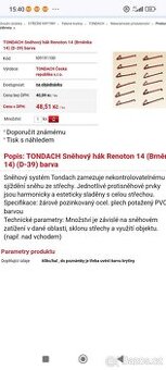 100ks, Sněhový hák Tondach, Röben, Koramic, Nelskamp Creaton - 2