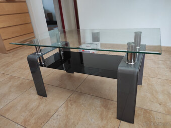 Skleněný konferenční stolek 60x110 cm 55 cm výška - 2