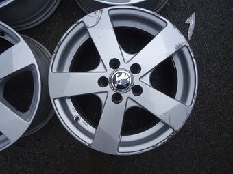 Alu disky na Škoda, 15",rozteč 5x100, ET 38, šířka 6J - 2