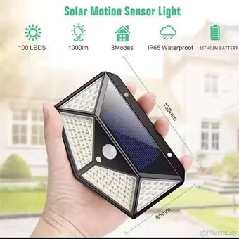Led solární světlo ,osvětlení 100LED - 2