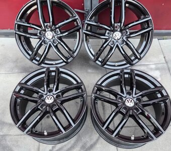 17"-HEZKÉ ČERNÉ ALU DISKY 5x112 VW PASSAT B7+ČIDLA - 2