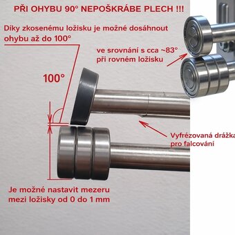 Rolovací ohýbačka plechu 200 mm ohyb do 100° - 2