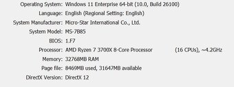 Gaming PC, AMD Ryzen 7 3700X, RX 580 4Gb, M.2-1TB, 32Gb Ram - 2