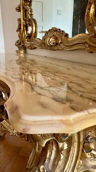 Art deco zrcadlo se stolkem s mramorem ✔️ - 2
