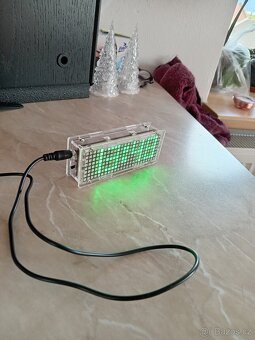 Led Matrix hodiny s  teploměrem (Hadex) Nové - 2
