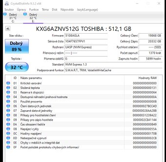 SSD NVMe Toshiba 512 Gb - 2