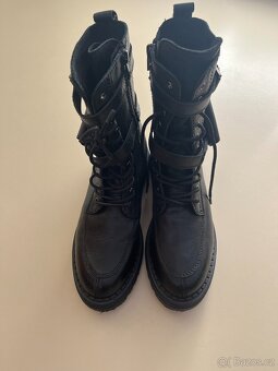 Prodám dámské vysoké, šněrovací, kožené boty vel. 38 - 2