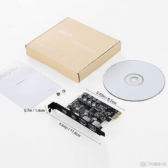 Karta USB 3.0 PCIE 2 Port USB A + 2 Port USB C - 2