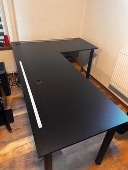 Herní PC stůl rohový s osvětlením - 2