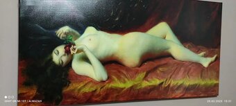 DDSO2494 PAUL BAUDRY ODPOČÍVAJÍCÍ NAHÁ ŽENA S RŮŽÍ - 2