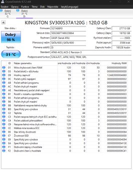 Kingston SSD 120GB – zdraví 98 % - 2