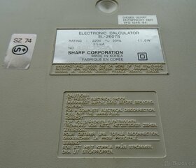 Prodám elektrický kalkulátor Sharp EL-2607S - 2