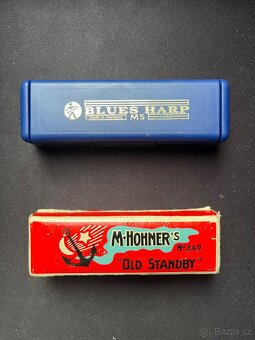 Harmoniky Hohner modrá A, červená C - 2