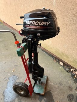 Lodni motor Mercury 3.5hp 4t dlouha noha, najeto cca 40mth. - 2