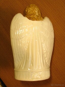 Figurka anděla porcelánová, starožitná cca 200 let staré - 2