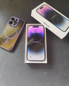 iPhone 14 Pro 128 GB Deep Purple - záruka 6/2026 - top stav - 2