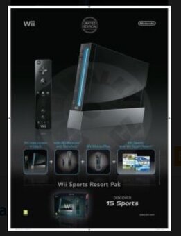 Herní konzole Nintendo Wii s příslušenstvím + 4 hry - 2