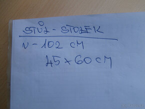 Stůl, stolek, atypický , vysoký 102 cm za 500 kč - 2