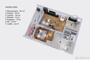 Prodej bytu 2+kk s lodžií - 58m2 a garáží 15 m2 - 2