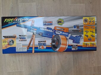 Prodám Nerf pistol, samopal Fire storm velký - 2