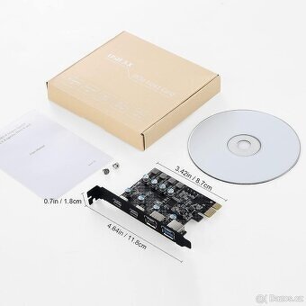 Karta USB 3.0 PCIE 2 Port USB A + 2 Port USB C - 2