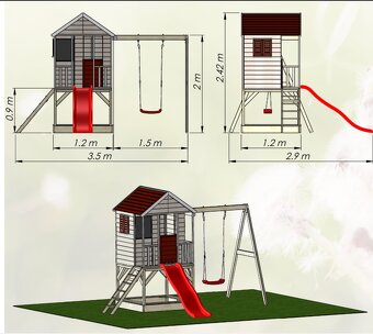 Dětský dřevěný domeček - 2