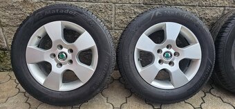 Originál alu ŠKODA O2 5x112 195/65 R15 letní - 7mm - 2