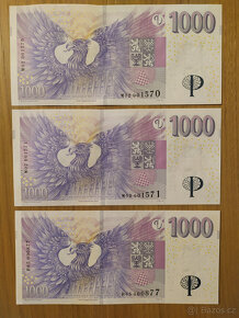 1000 - tisícovka 2023 s přítiskem, kolkem 1993 ČNB - 2