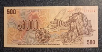 500 Kč/Kčs 1973 ( kolek 1993 ) - 2