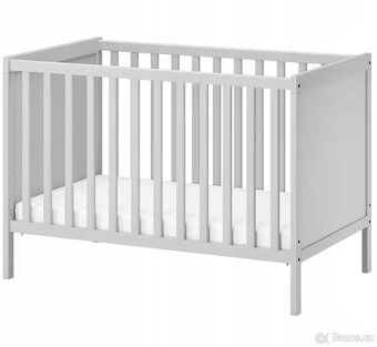 SUNDVIK Dětská postýlka, bílá, 60x120 cm - 2