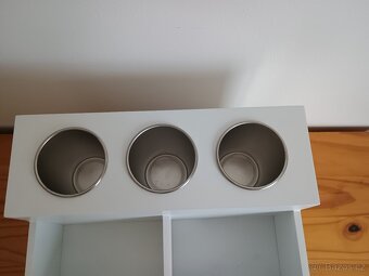 Organizér bílý dřevěný šperkovnice skříňka - 2