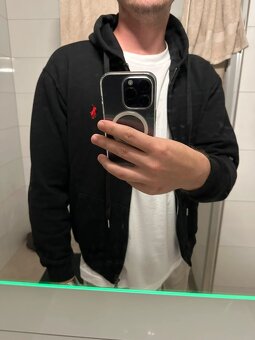 Polo Ralph Lauren mikina – černá, s kapucí, se zipem (L) - 2