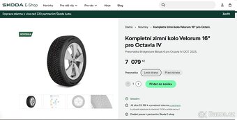 Originální zimní sada kol Škoda Octavia 4. 16" Velorum - 2