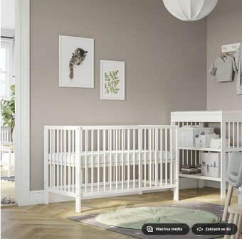 Nová nerozbalená bílá dětská postýlka IKEA GULLIVER - Brno - 2