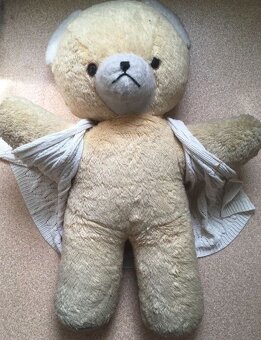 Velký zachovalý starožitný plyšový medvěd - 2