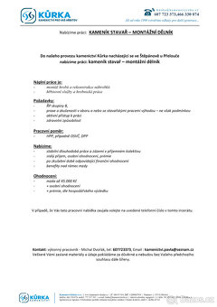 Kameník, stavař - montážní dělník - 2