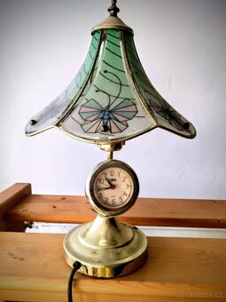 Stolní lampa ve vintage stylu 42cm kov/sklo - 2
