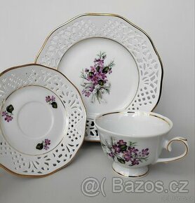 Vynikající porcelánové čajové trio Schumann Bavaria - 2