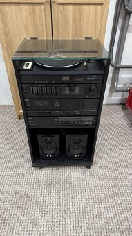 Věž HiFi z 80let SHARP W800H gramo, tape, CD, repro - 2