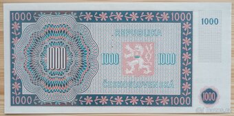 1000kčs 1945 I. Vydání UNC stav - 2