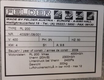 Briketovací lis FELDER s odsáváním - 2