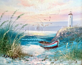 Starý obraz olejomalba - 2